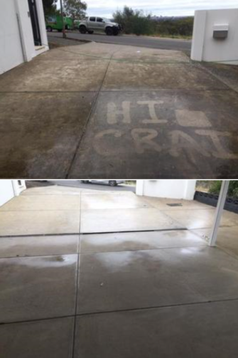 High Pressure Cleaning - before & after