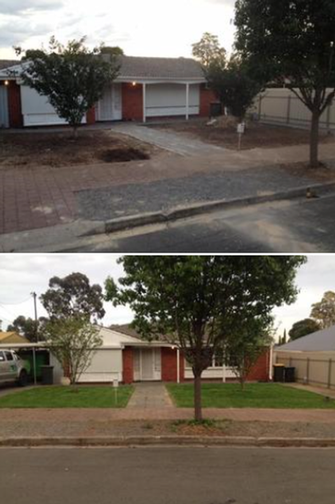 Lawn Installation - before & after - What a difference a good lawn makes!