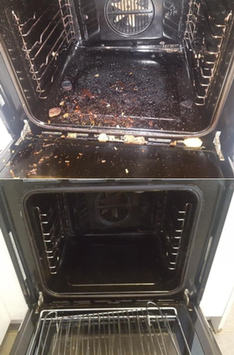 Oven Clean - before & after