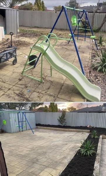 Garden Makeover - before & after - Such a good end result. The customer was very happy with the job.&nbsp;