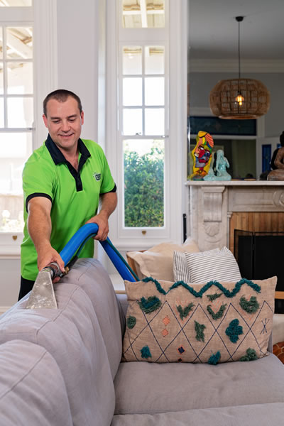V.I.P. Franchisee cleaning a couch