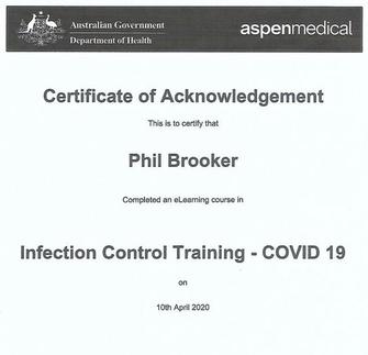 GOVERNMENT INFECTION CONTROL CERTIFIED (COVID-19) APRIL 2020