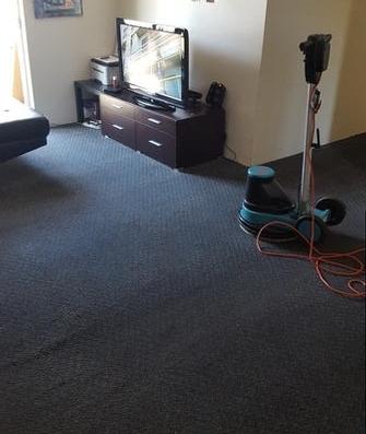 Carpet Cleaning Mansfield, Brisbane - Halfway through cleaning an extremely greasy loung room carpet in Mansfield, Brisbane.