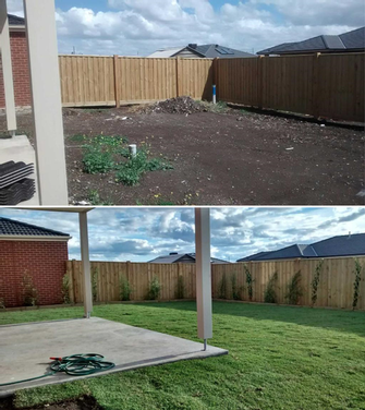 Back yard landscaping in Keilor Park