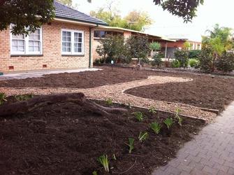 Landscaping After (1) - Now the garden is ready for the bare rooted & imported roses