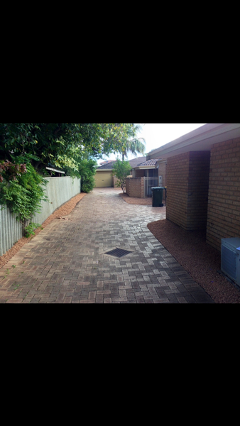 After laying gravel and weed matting