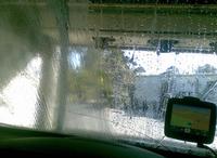 Car windscreen - Nanotechnology can protect your windscreen for up to 30,000 klms. On this photo the drivers side has been protected only and visibility is quite clear even in a car wash.