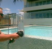 Pool fencing - glass restoration - Glass restoration is critical to obtain the perfect finish. &nbsp;This will add value to your property.

This glass pool fencing is being prepared for a protective coating. The glass is only 6 months old and is already salt damaged due to salt from the pool and being on the beach at Palm Beach on the Gold Coast.

Once the glass has been restored a protective coating is applied and can be easily cleaned. The glass is guarantied for 2 years.