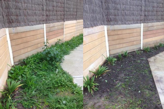 Garden tidy - before & after