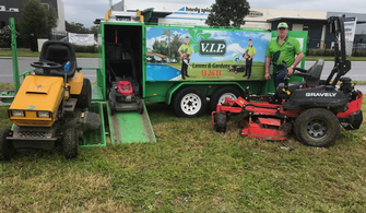 My trailer with my lawn mower and ride-on mowers