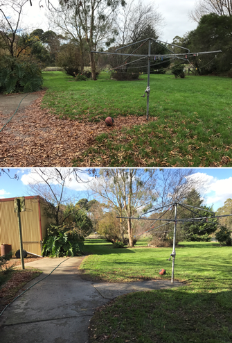 Lawn mowing in Cranbourne South - before & after - Much tidier now!