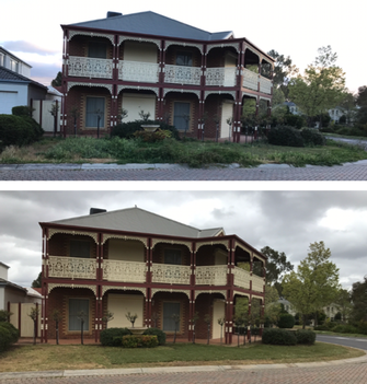 Lawn tidy in Caroline Springs - before and after