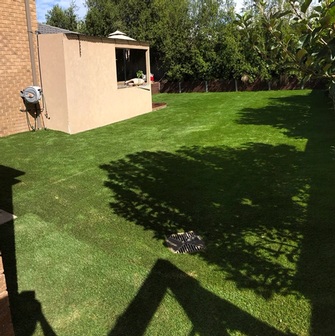 Synthetic lawn installation in Caroline Springs - Would you like your lawn looking this green all year round?