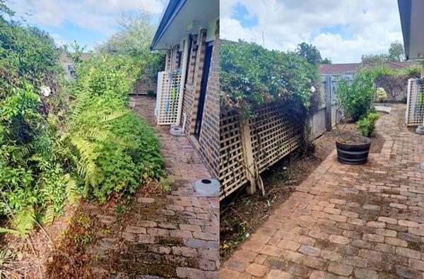Carindale garden clean up - before & after