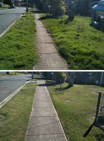 Lawn mowing in Wynnum - before & after - How much better does it look once cut?&nbsp;