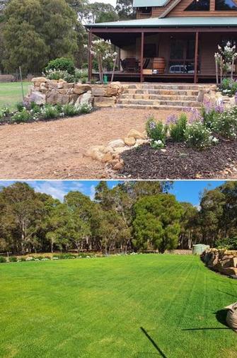 Turf installation and replanting in Witchcliffe - &nbsp;This is a holiday home in Witchcliffe. We planted out the entire area to have ready for a Wedding.