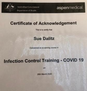 GOVERNMENT INFECTION CONTROL CERTIFIED (COVID-19) MARCH 2020