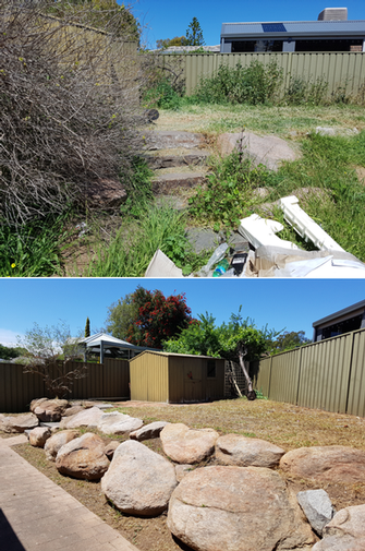 Garden clean up in Wynn Vale - before & after