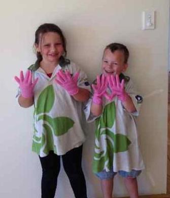 David & Sarah Ward - Our Kids helping out