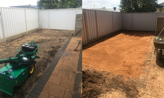 Lawn Installation - before and during