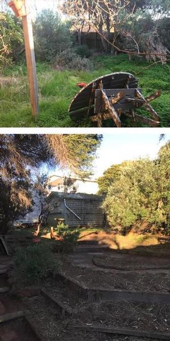 Garden tidy - before & after - This was a big job, but the owner was thrilled with the end result.