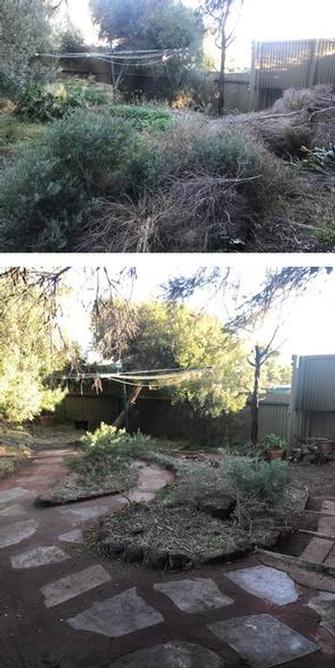 Garden tidy - before & after - What a difference!