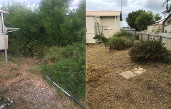 Garden tidy - before & after