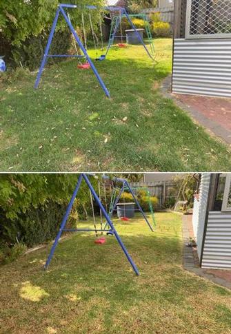Lawn Mowing - before & after