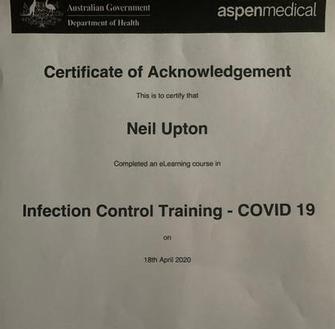 GOVERNMENT INFECTION CONTROL CERTIFIED (COVID-19) APRIL 2020