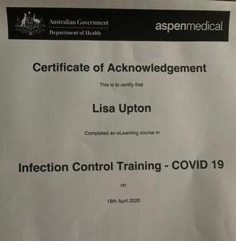 GOVERNMENT INFECTION CONTROL CERTIFIED (COVID-19) APRIL 2020