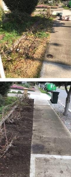 Small landscaping job - before & after