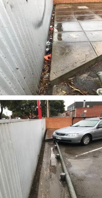 Carpark clean up - before & after