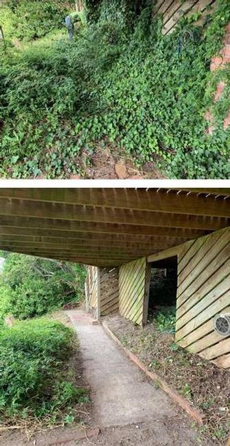 Garden Makeover in Frankston South - before and after - After removing lots more Ivy we have exposed another path to the lower storey of the country style house. Amazing results.