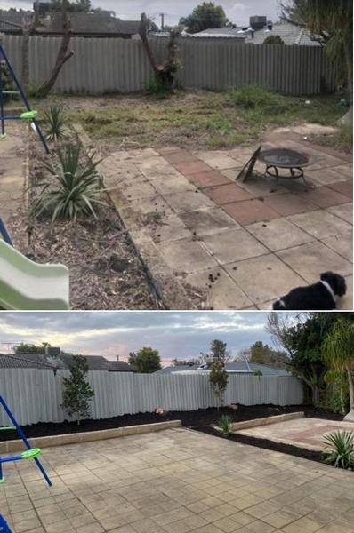 Garden Makeover - before & after