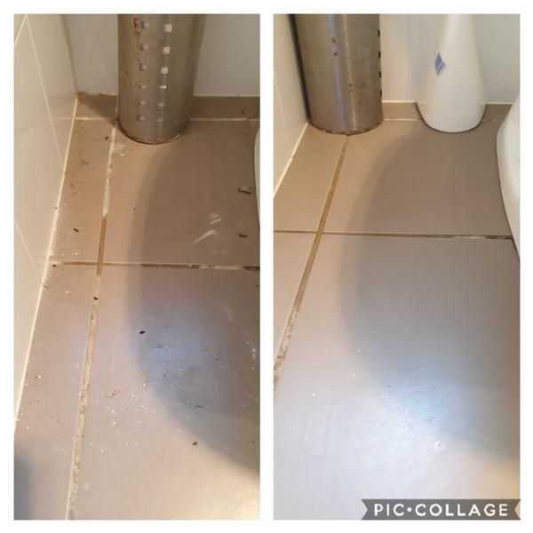 Floor Clean - before & after