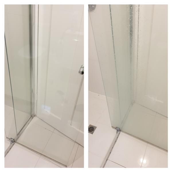 Shower clean - before & after