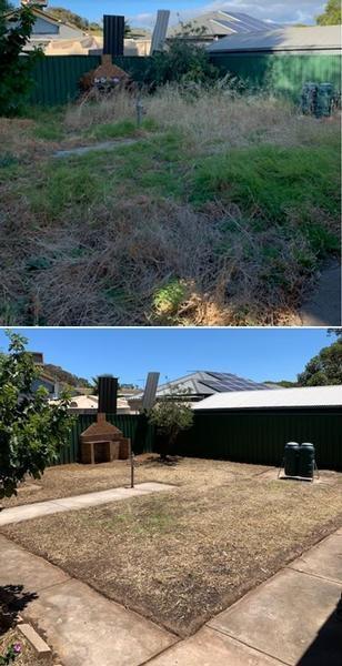 Garden tidy - before & after - What a difference! The customer was ecstatic with the results.