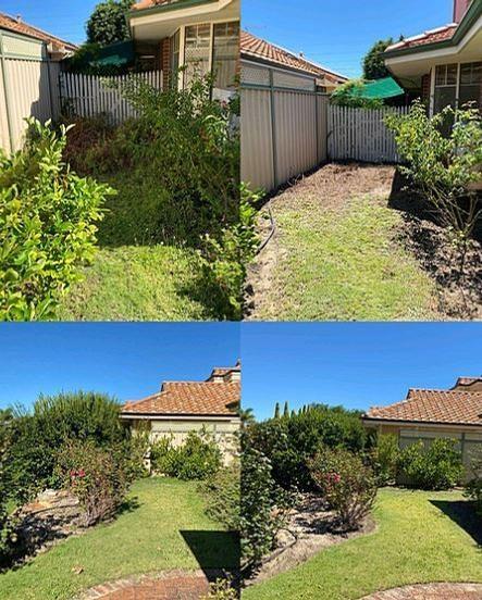 Garden Tidy Up & Lawn Mowing in Rockingham - before & after