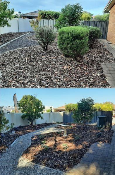 Garden Makeover - before & after - Here I removed a few existing shrubs and replanted with new plants.&nbsp;