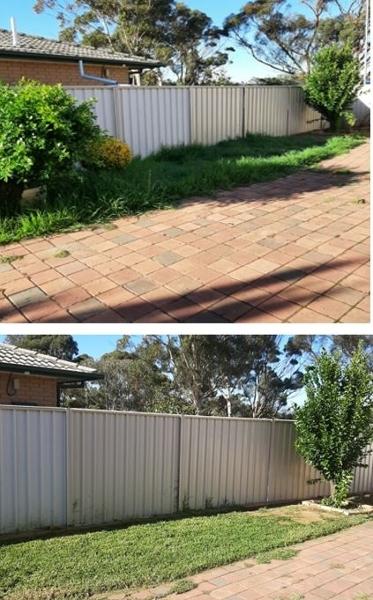 Lawn mowing in Blakeview - before & after