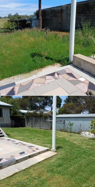 Lawn Mowing - before & after