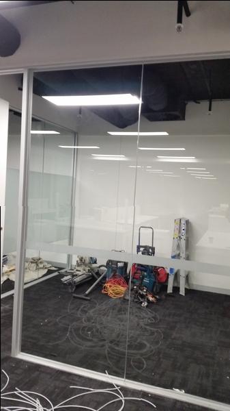 After - Glass cleaning within new office space in Hawthorn - Look at the difference on the glass now!