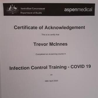 GOVERNMENT INFECTION CONTROL CERTIFIED (COVID-19) APRIL 2020